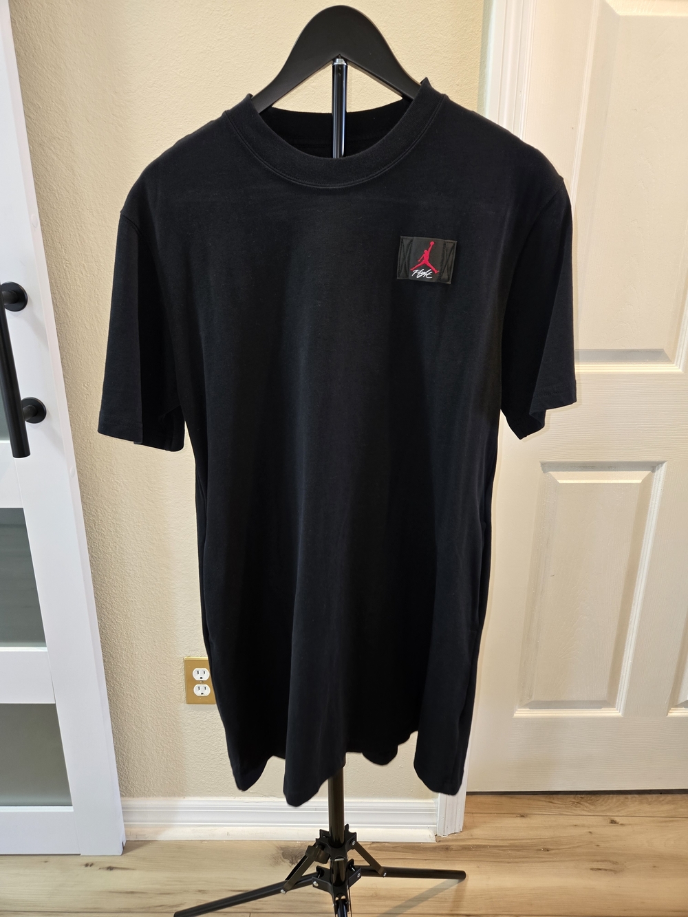 Jordan Black Short Sleeve Tee  Dress with Red Jumpman Patch